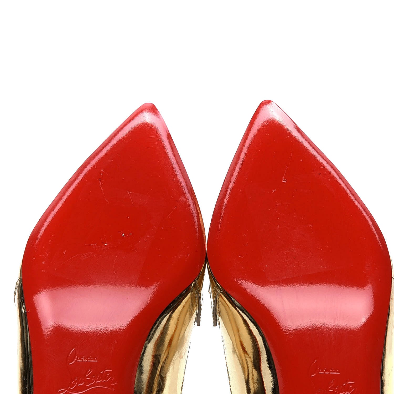 Christian Louboutin Rete Specchio Frescobella 70 Pumps 36 Gold 5 of 5