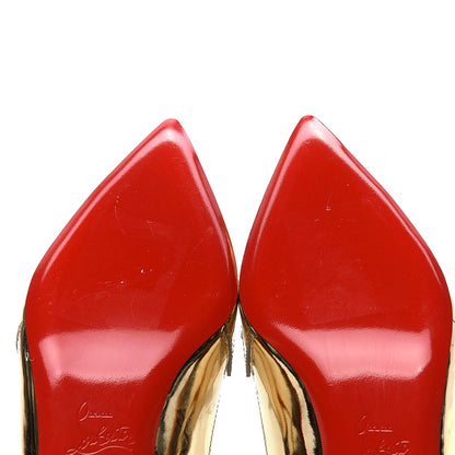 Christian Louboutin Rete Specchio Frescobella 70 Pumps 36 Gold 5 of 5
