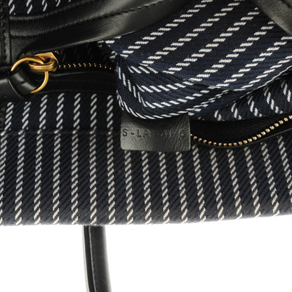 Celine Cotton Canvas Medium Phantom Luggage Navy White 7 of 7
