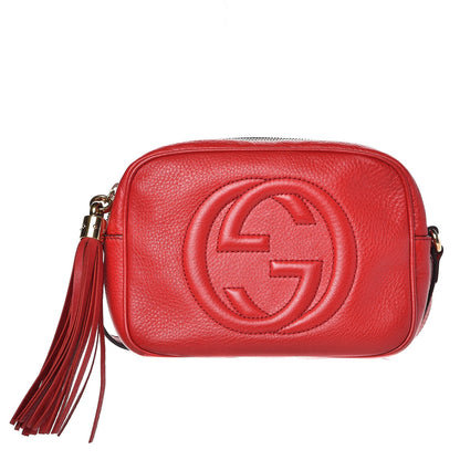 Gucci Pebbled Calfskin Small Soho Disco Bag Tabasco Red 1 of 12