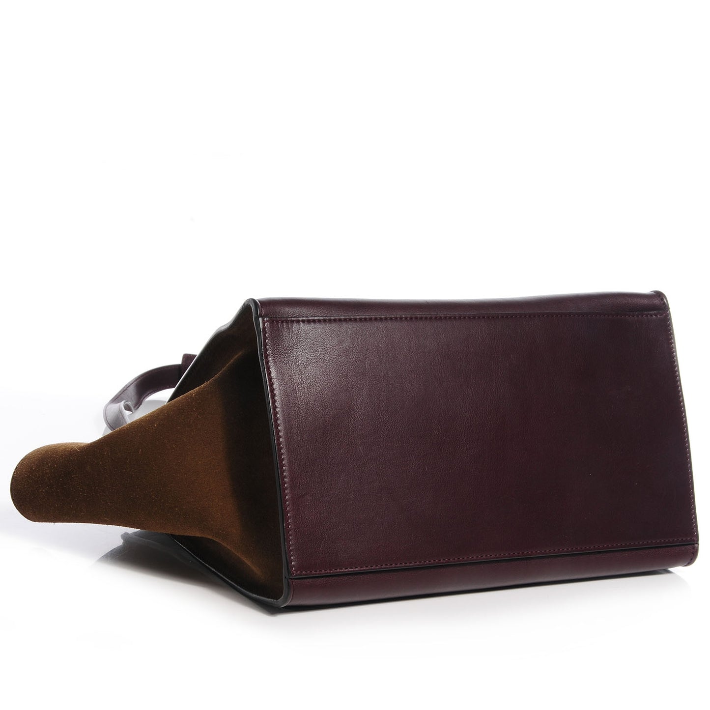 Calfskin and Suede Medium Tri-Color Trapeze Navy