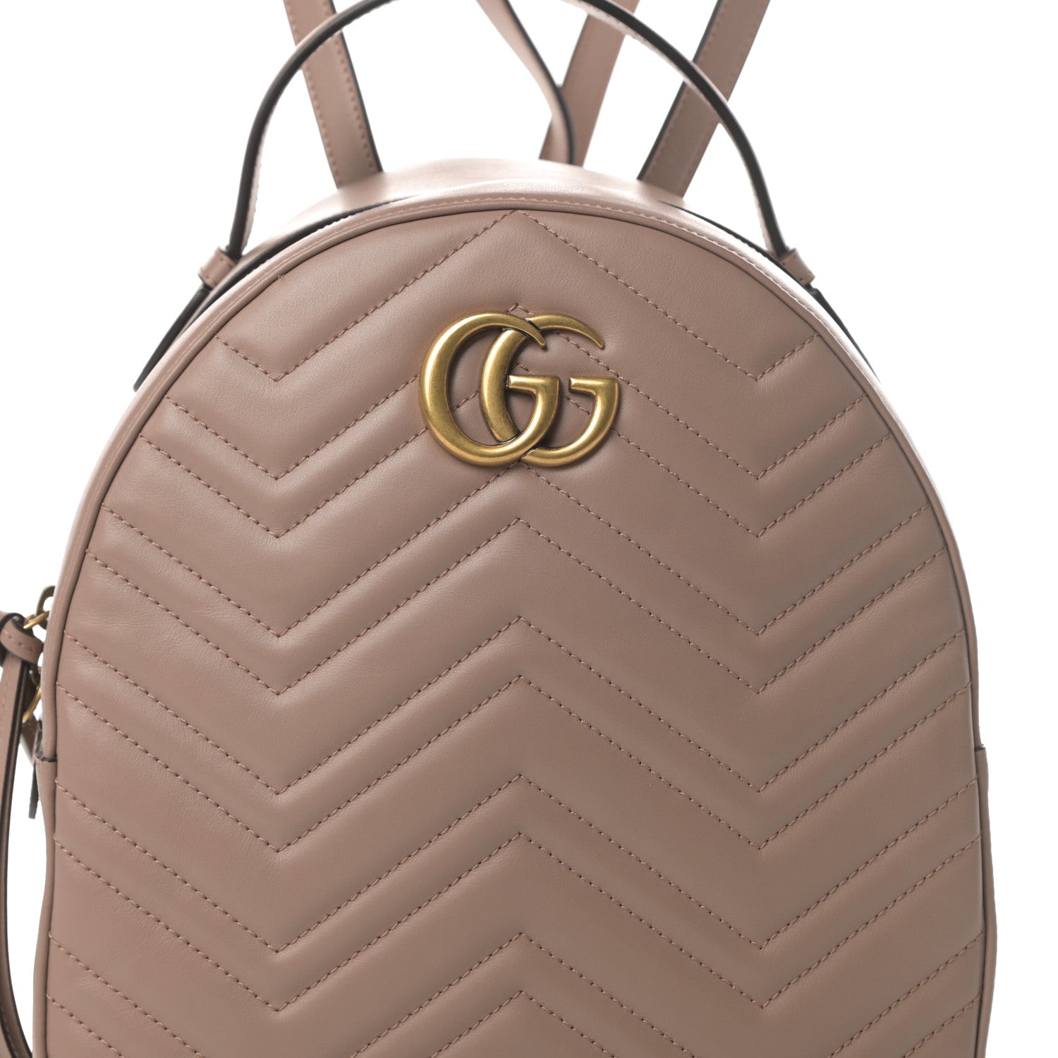 Gucci Calfskin Matelasse GG Marmont Backpack Porcelain Rose 8 of 11