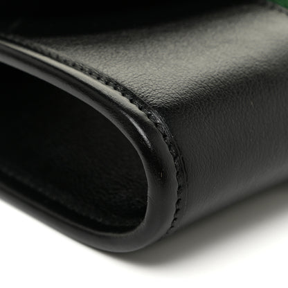 Gucci Textured Calfskin Web Mini Rajah Slim Flap Shoulder Bag Black 8 of 10