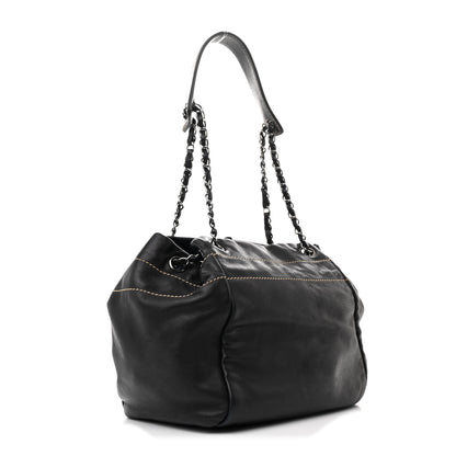Chanel Lambskin Lax Accordion Shoulder Bag Black 3 of 12