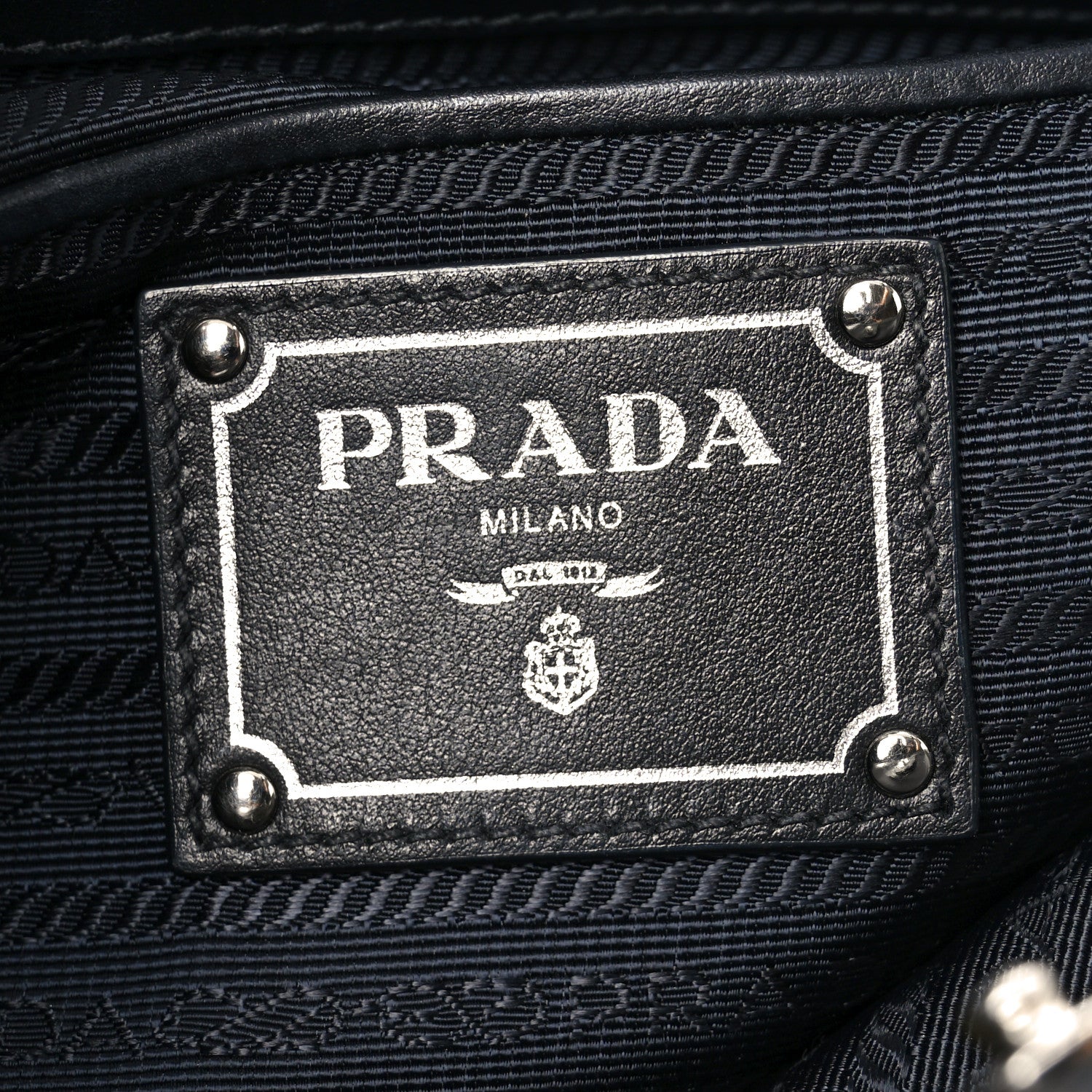 Prada Tessuto Nylon Soft Calf Tote Black 6 of 9