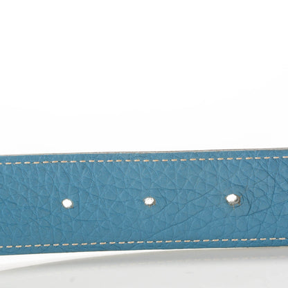 Hermes Box Taurillon Clemence 32mm H Belt 100 Black Blue Jean 5 of 6