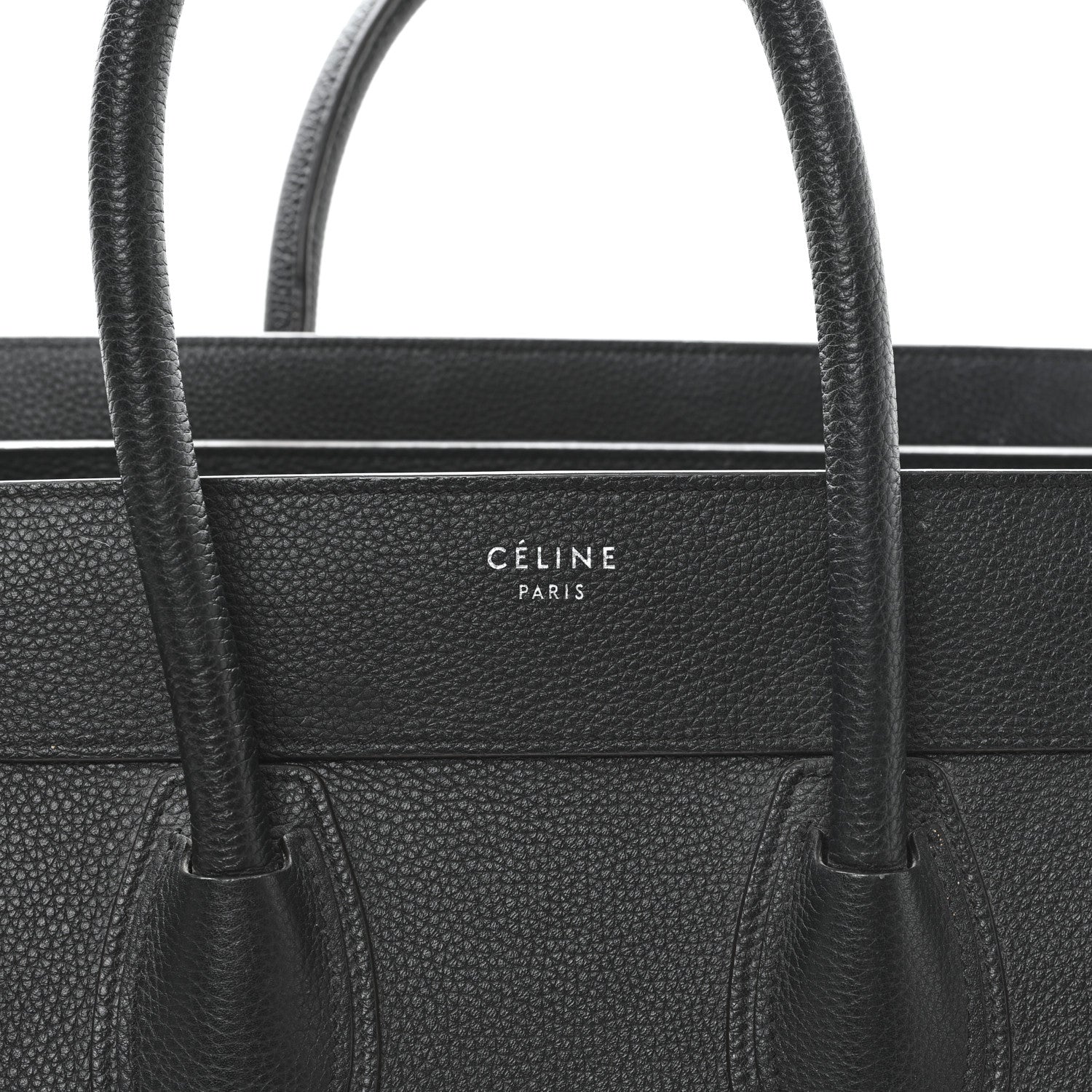 Celine Drummed Calfskin Mini Luggage Black 7 of 12