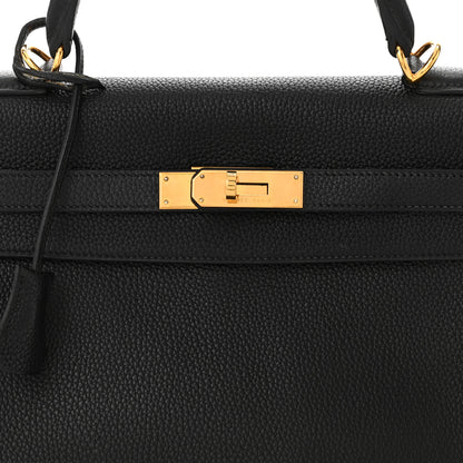 Hermes Togo Kelly Retourne 32 Black 7 of 9