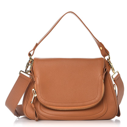 Tom Ford Pebbled Calfskin Medium Jennifer Whiskey 1 of 8
