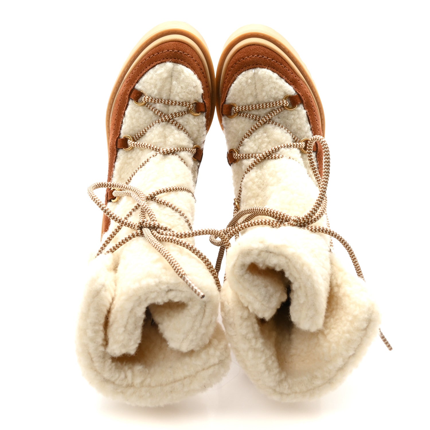 Valentino Garavani Suede Shearling Vlogo Trekkgirl Ankle Boots 36 Selleria 2 of 8