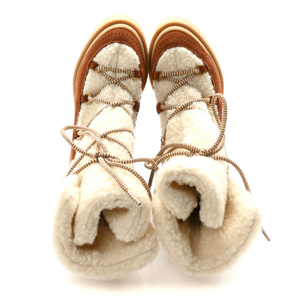 Valentino Garavani Suede Shearling Vlogo Trekkgirl Ankle Boots 36 Selleria 2 of 8