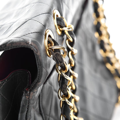 Chanel Lambskin Quilted XL Jumbo Single Flap Black 15 of 20