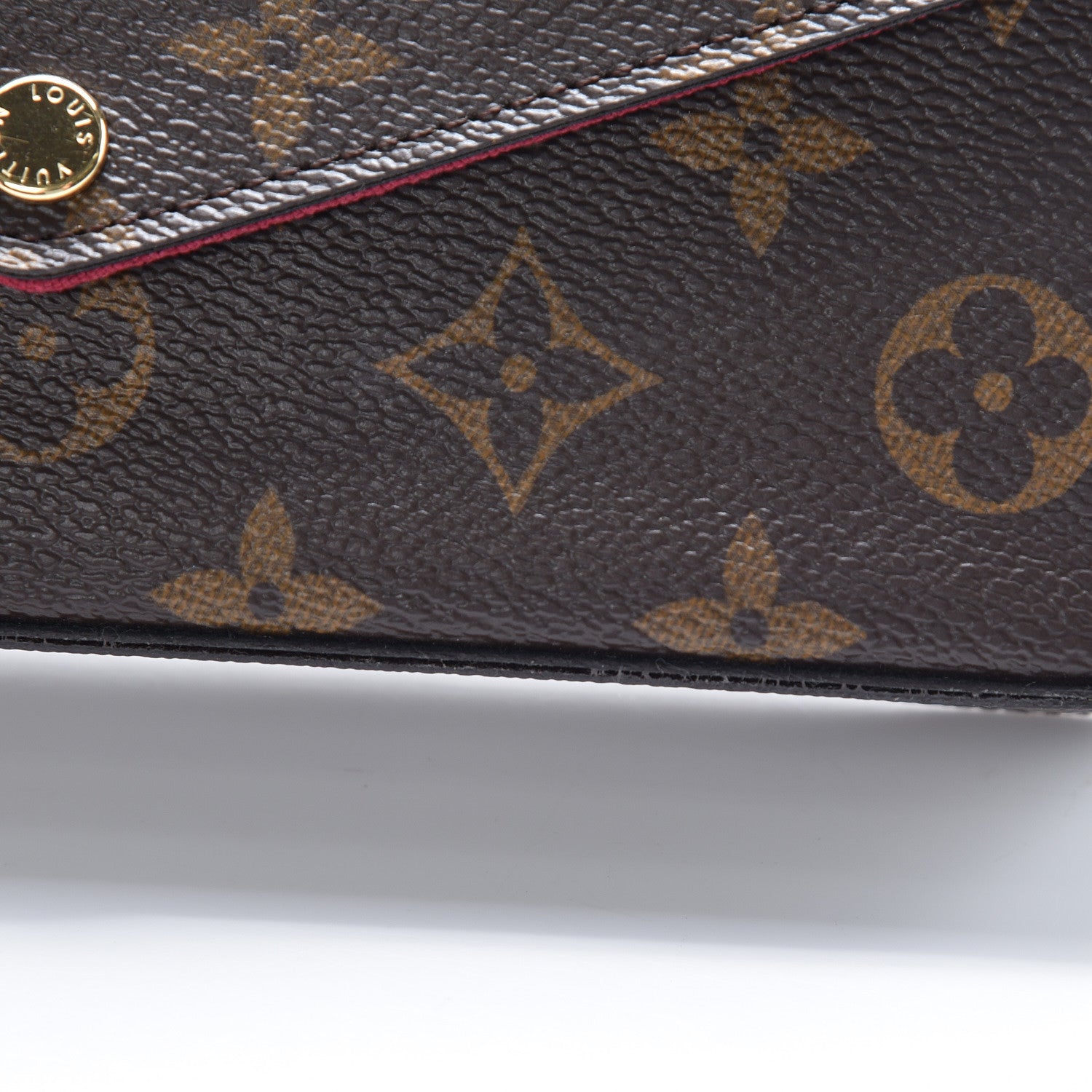 Louis Vuitton Monogram Pochette Felicie Chain Wallet Fuchsia 14 of 17