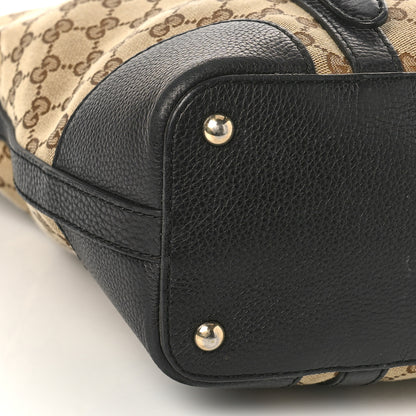 Gucci Monogram Cellarius Calfskin Tote Beige Ebony Black 8 of 9