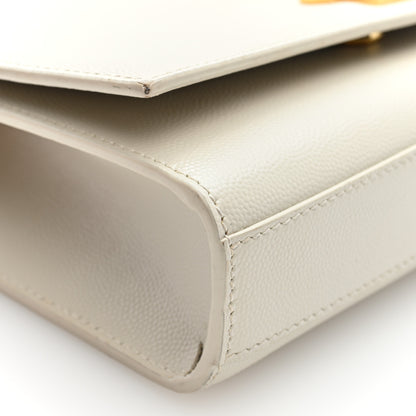 Saint Laurent Grain De Poudre Small Monogram Kate Satchel Crema Soft 8 of 9