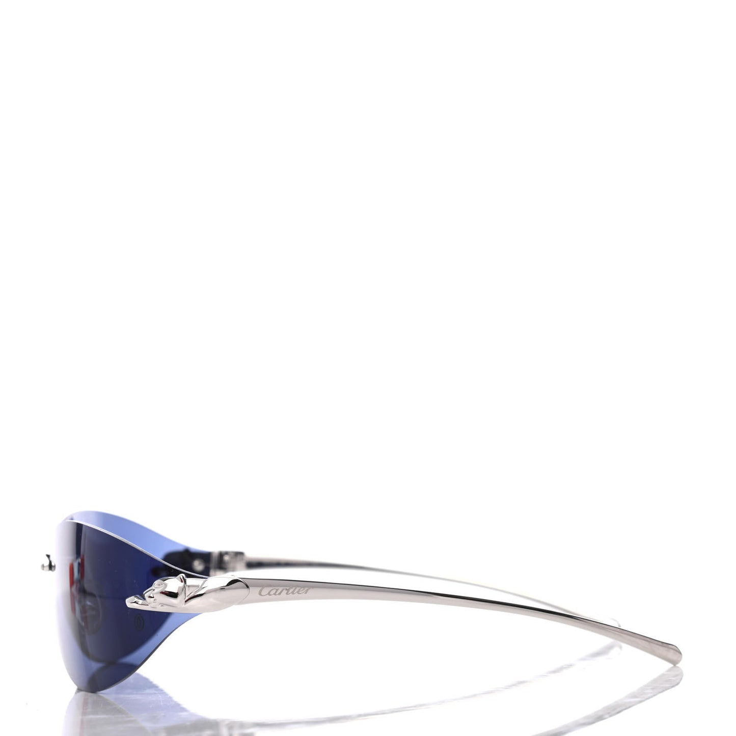 Panthere De Cartier Sunglasses Blue Silver