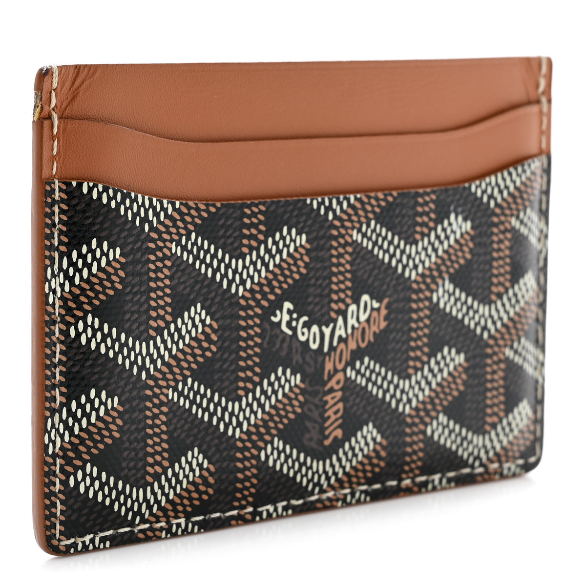 Goyardine Saint Sulpice Card Holder Black Gold