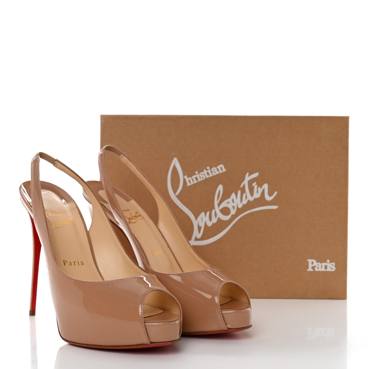 Christian Louboutin Patent Private Number 120 Pumps 40 Nude 8 of 8