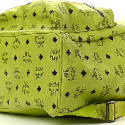 MCM Visetos Crown Stud Medium Stark Backpack Green 9 of 10