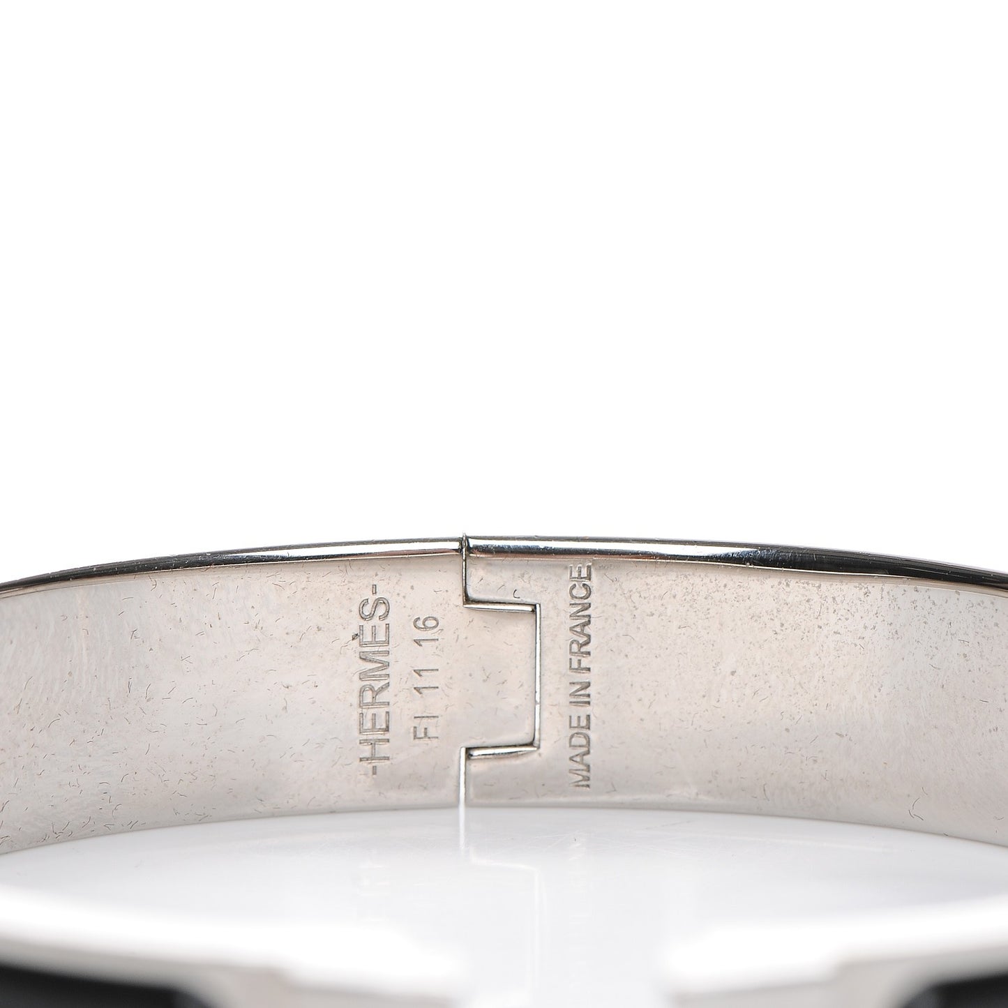 Enamel Narrow Clic Clac H Bracelet GM Black