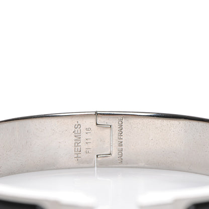 Hermes Enamel Narrow Clic Clac H Bracelet GM Black 4 of 5