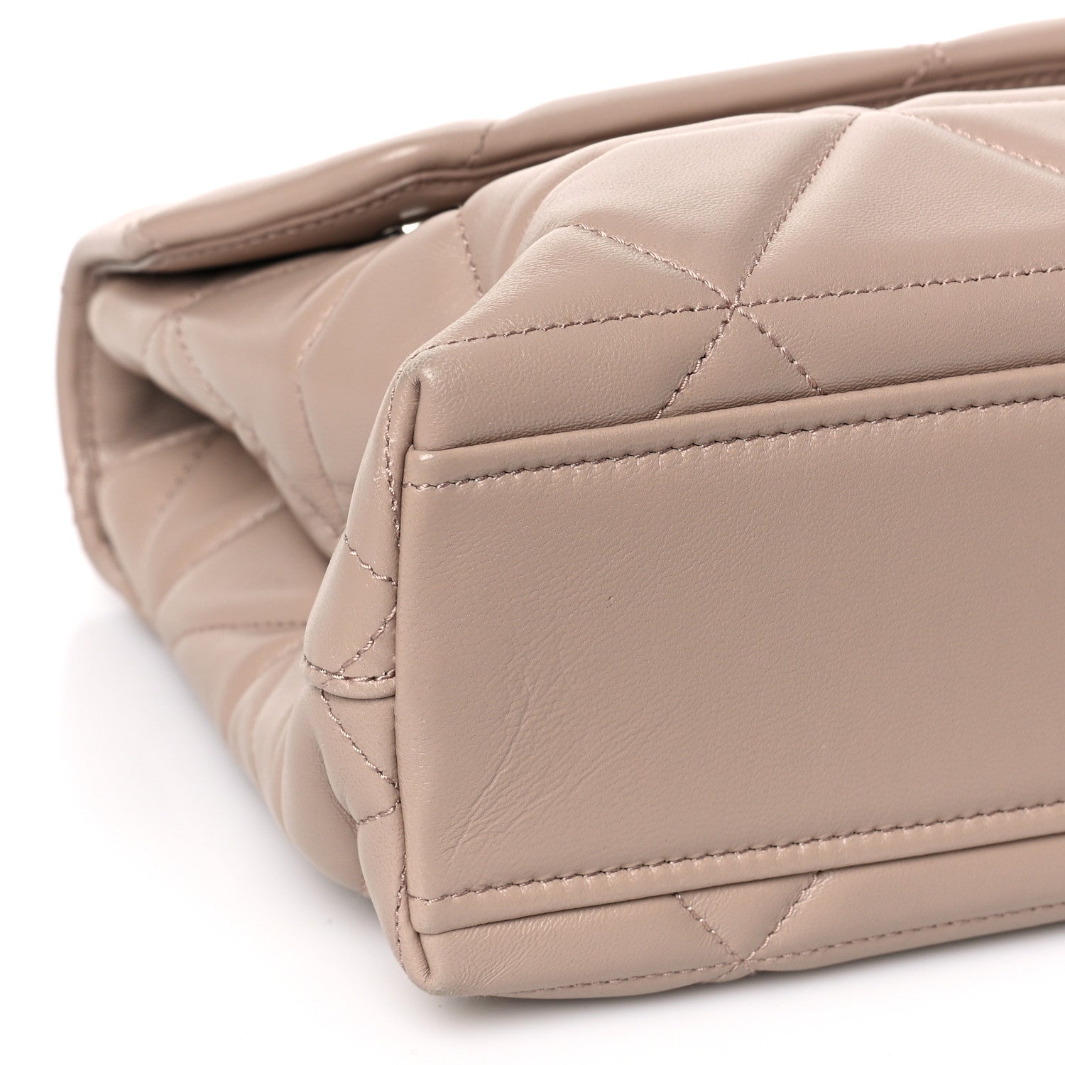 Prada Nappa Triangle Stitched Large Spectrum Bag Cipria 7 of 8