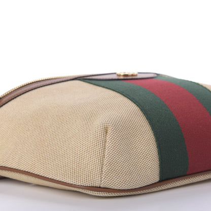 Gucci Vintage Canvas Web Belt Bag Sand Cuir 5 of 10