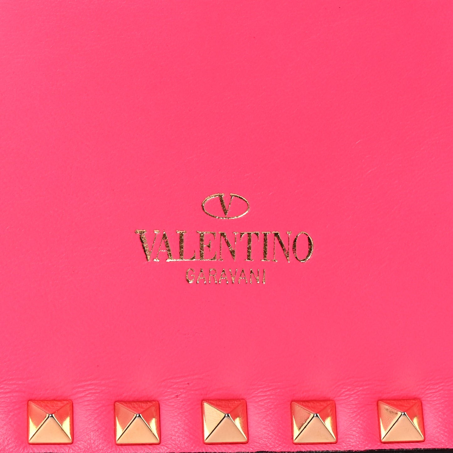 Nappa Rockstud Wristlet Clutch Fuxia Fluo