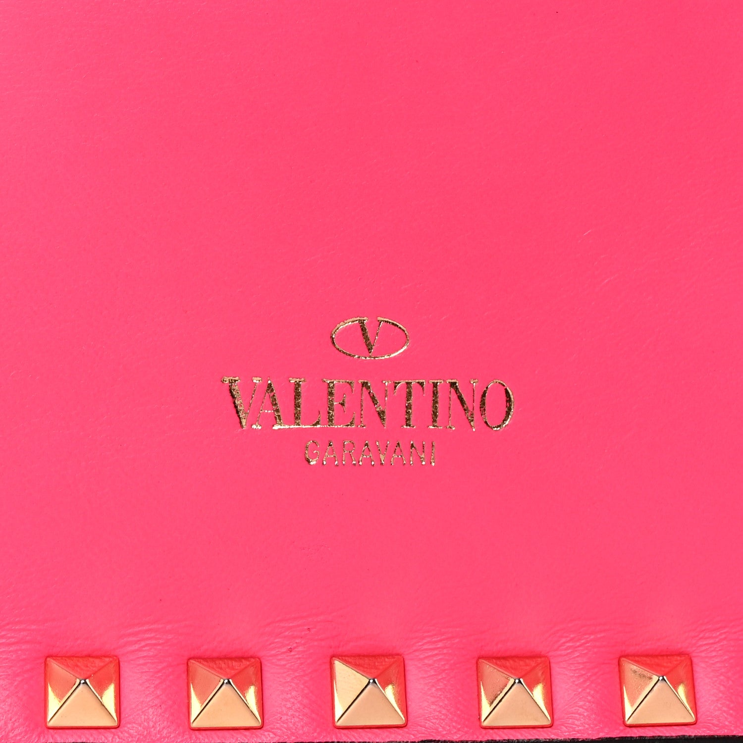 Valentino Garavani Nappa Rockstud Wristlet Clutch Fuxia Fluo 8 of 19