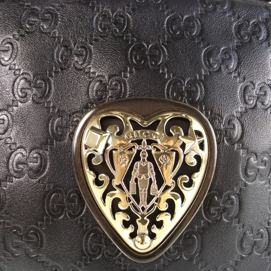 Guccissima Medium Babouska Dome Bag Black