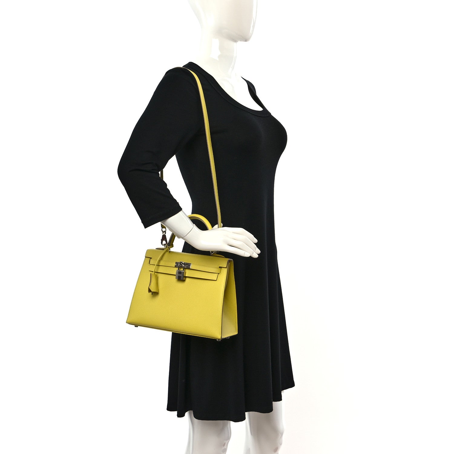 Hermes Epsom Kelly Sellier 25 Lime 2 of 10