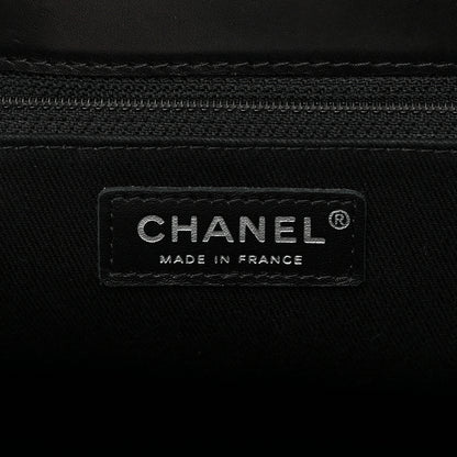 Chanel Calfskin Double Stitch Large Hamptons Flap Bag Black 6 of 19
