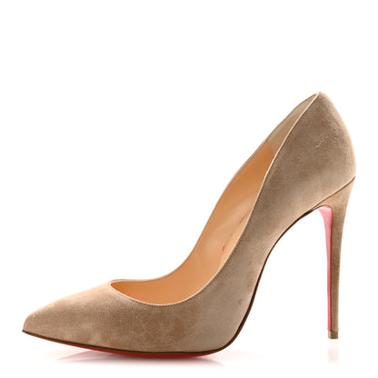 Christian Louboutin Veau Velours Pigalle Follies 100 Pumps 38 Nocciola 1 of 8