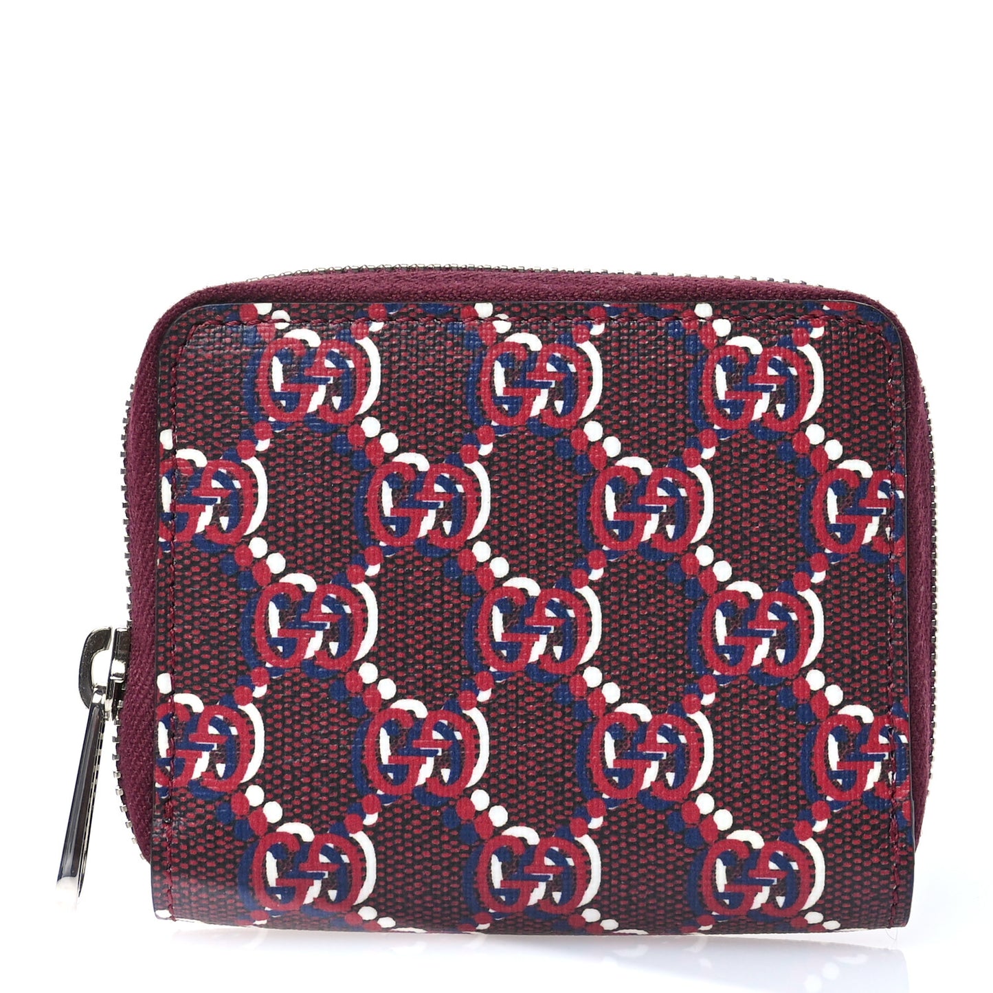 GG Supreme Shadow Zip Around Wallet Rosso Ancora Red