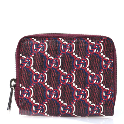 Gucci GG Supreme Shadow Zip Around Wallet Rosso Ancora Red 1 of 8