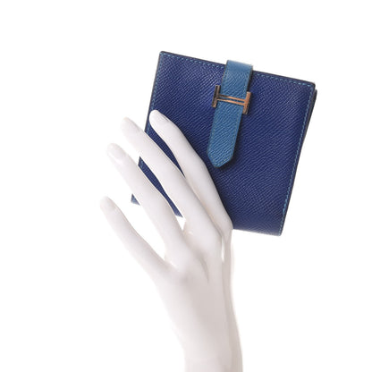 Hermes Epsom Bi-Color Bearn Recto Verso Wallet Bleu Electrique Mykonos 2 of 9