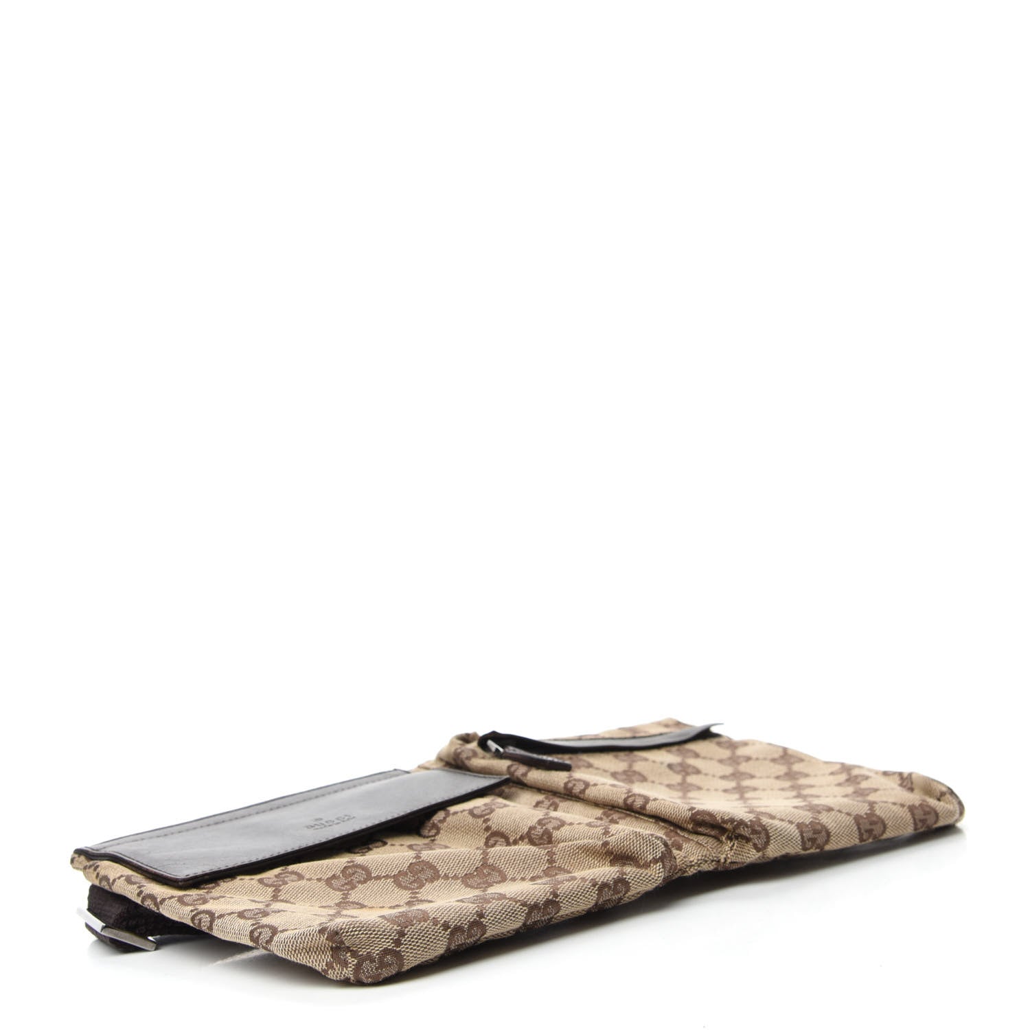 Gucci GG Monogram Double Pocket Belt Bag Dark Brown 4 of 13