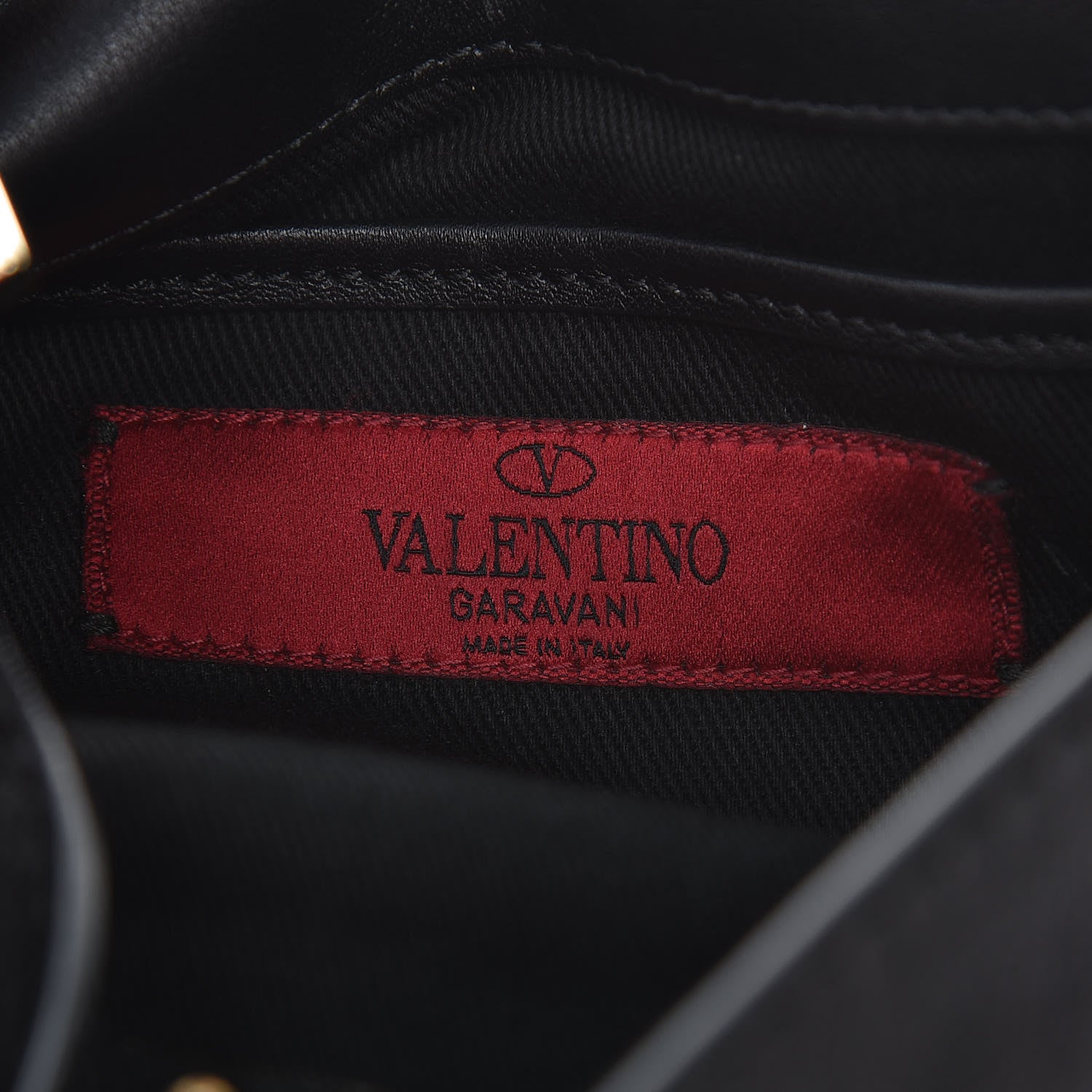 Valentino Garavani Vitello Mini Rockstud Flap Saddle Crossbody Bag Black 6 of 7