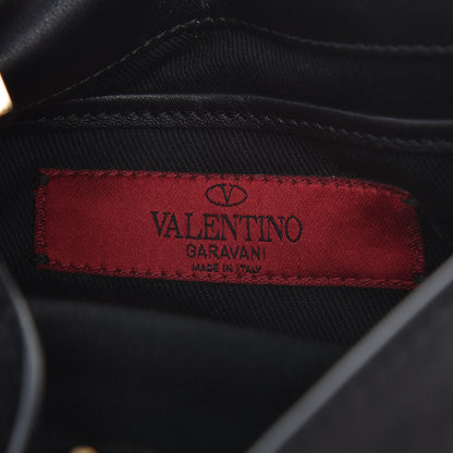 Valentino Garavani Vitello Mini Rockstud Flap Saddle Crossbody Bag Black 6 of 7