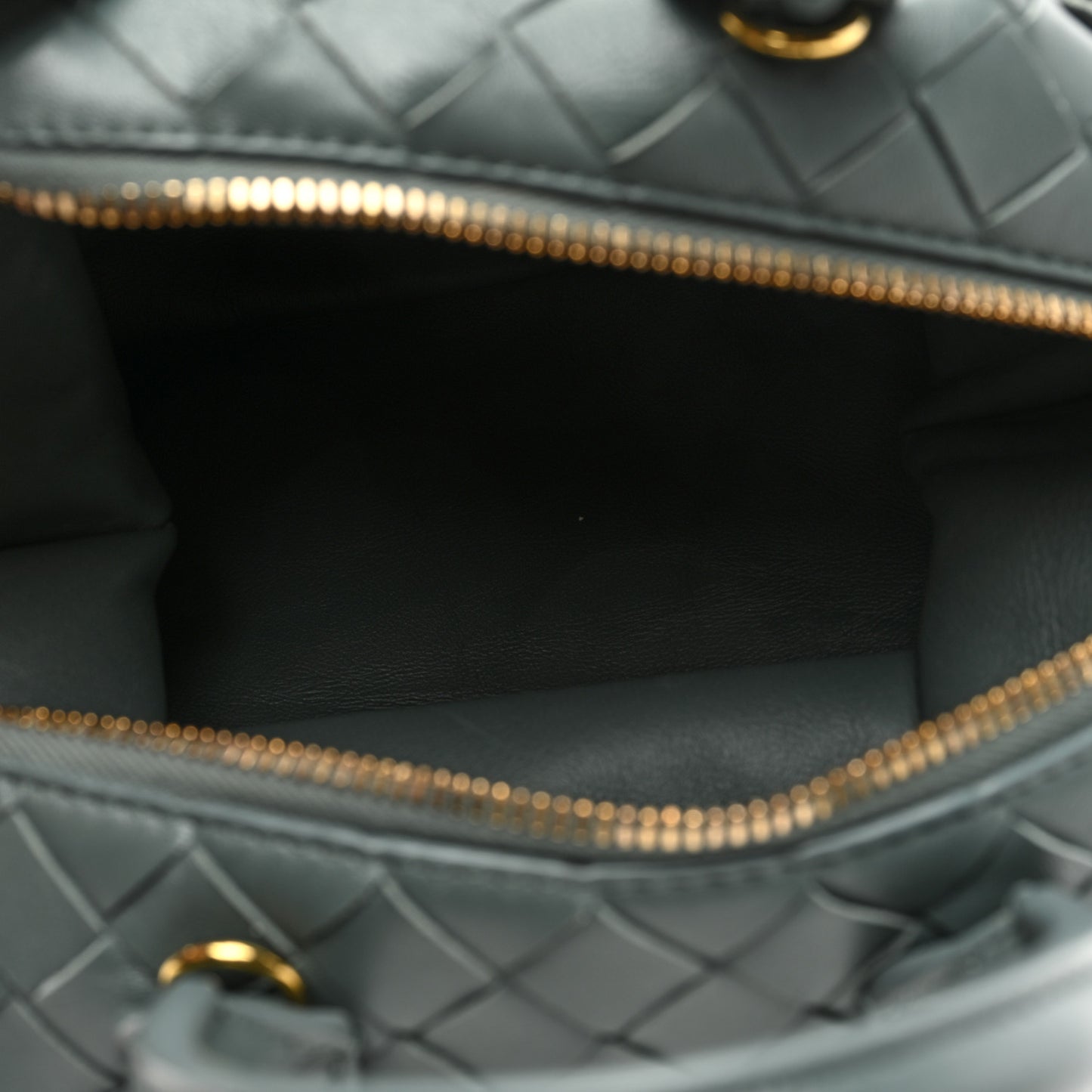 Nappa Intrecciato Mini Bauletto Slate