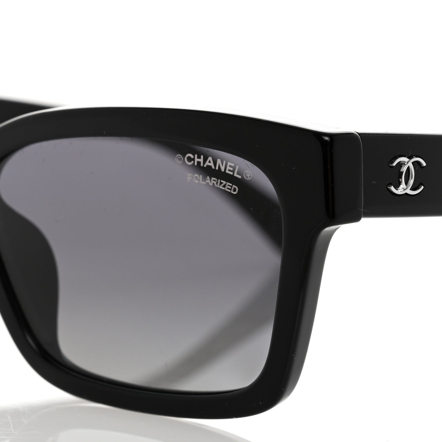 Acetate Polarized Square Sunglasses 5417-A Black