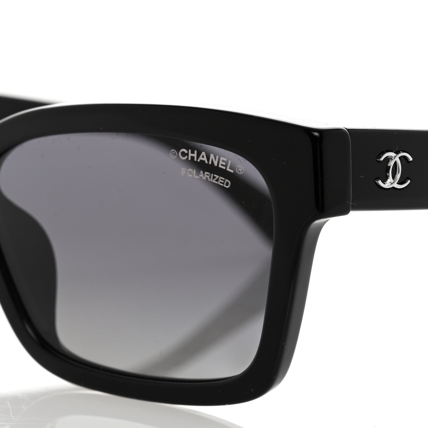 Chanel Acetate Polarized Square Sunglasses 5417-A Black 8 of 10