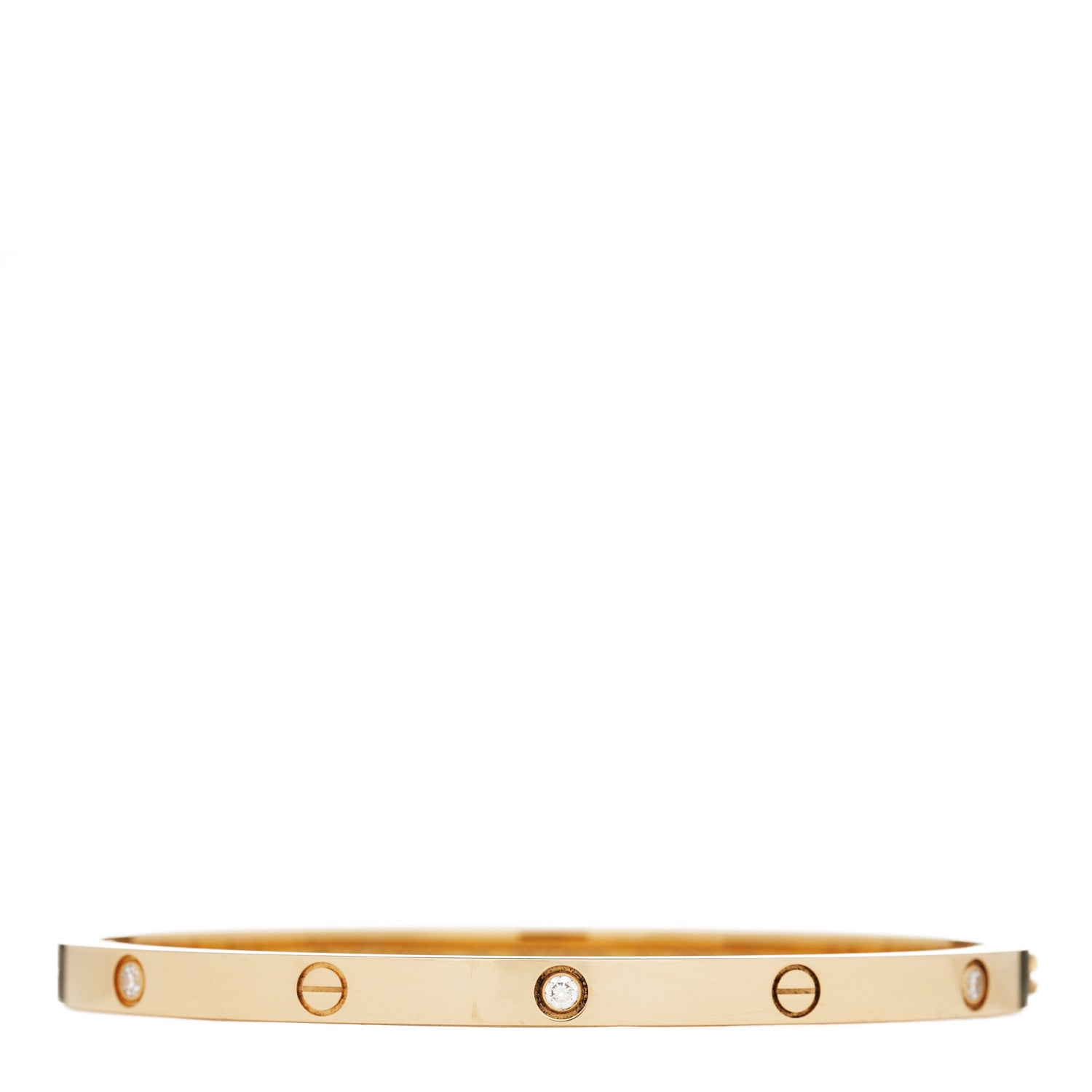Cartier 18K Yellow Gold 6 Diamond Small LOVE Bracelet 15 1 of 4