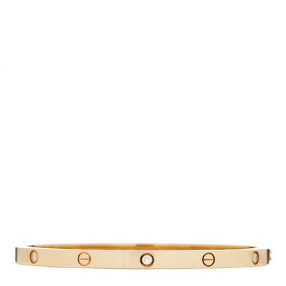 Cartier 18K Yellow Gold 6 Diamond Small LOVE Bracelet 15 1 of 4