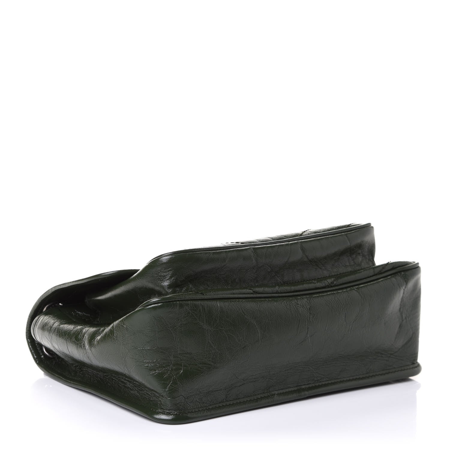 Saint Laurent Crinkled Calfskin Matelasse Monogram Medium Niki Chain Satchel Military Olive 4 of 11