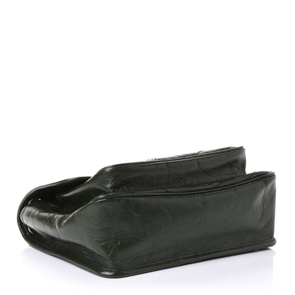 Saint Laurent Crinkled Calfskin Matelasse Monogram Medium Niki Chain Satchel Military Olive 4 of 11