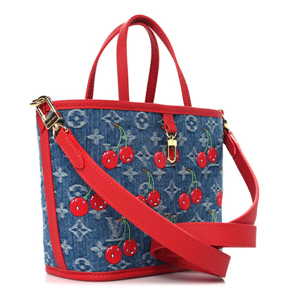 Louis Vuitton LV X TM Monogram Denim Cerises Neverfull Inside Out BB 4 of 11