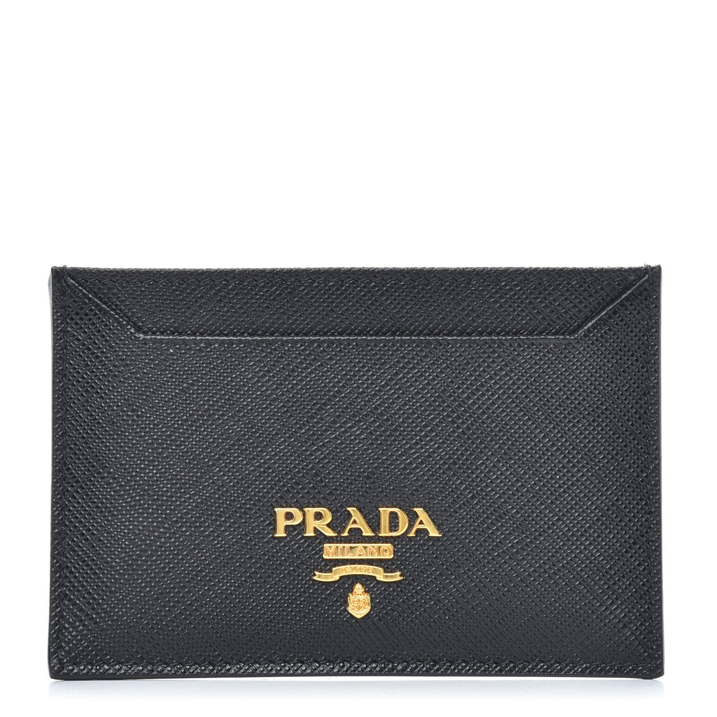 Saffiano Metal Card Case Black