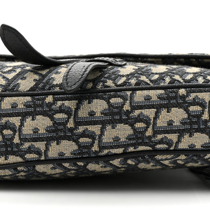 Christian Dior Oblique Mens Saddle Bag Blue 7 of 8