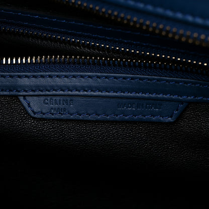 Celine Smooth Calfskin Mini Bi-Color Luggage Ocean Blue 5 of 19